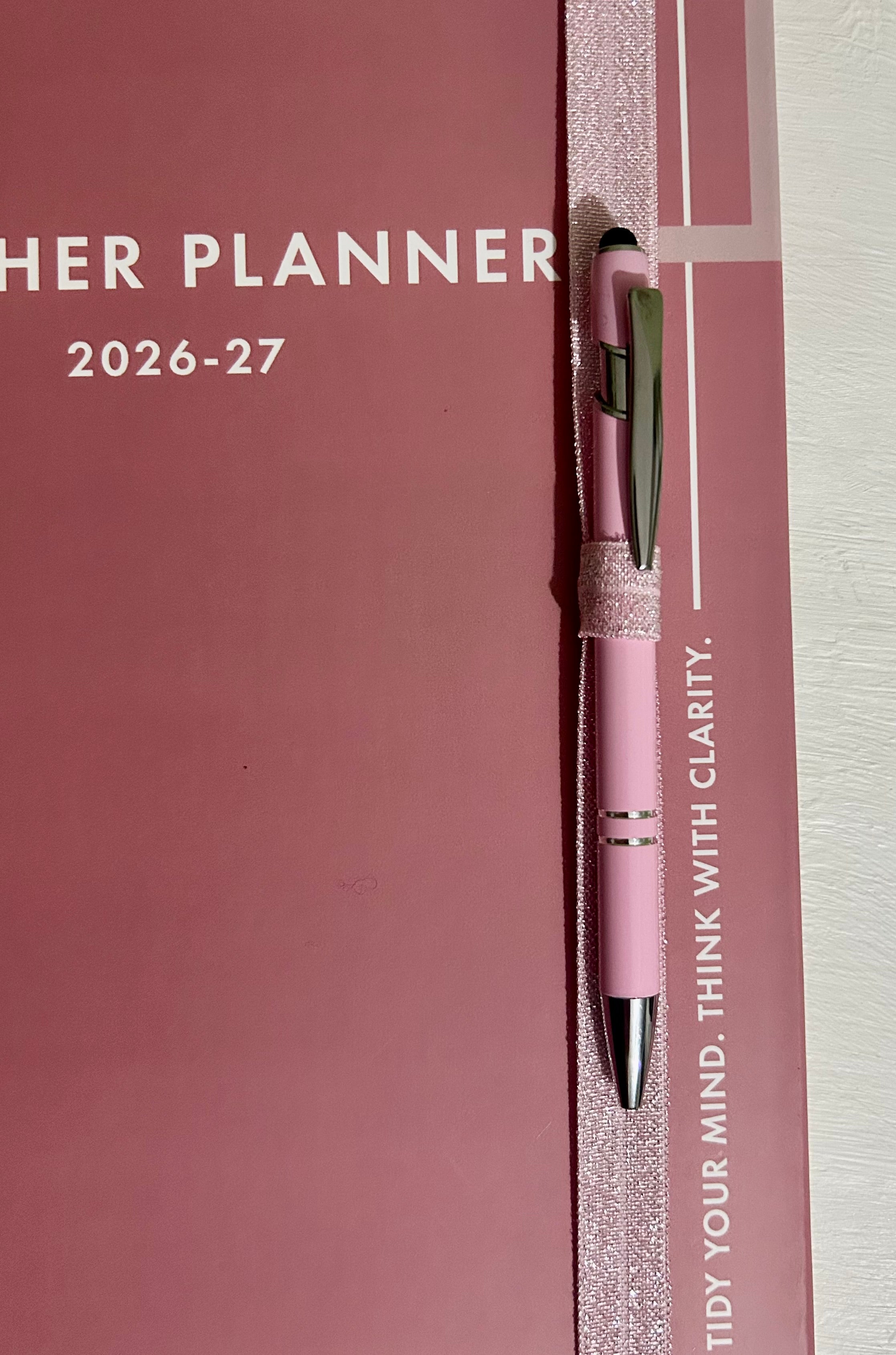 2026-27 Slightly Damaged 'Slate Grey' Spiral Teacher Planner - CLEARANCE