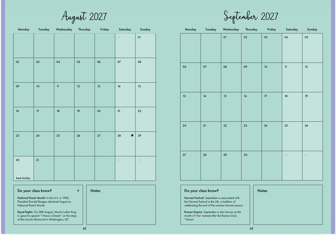 Dyslexia-Friendly Digital Teacher Planner