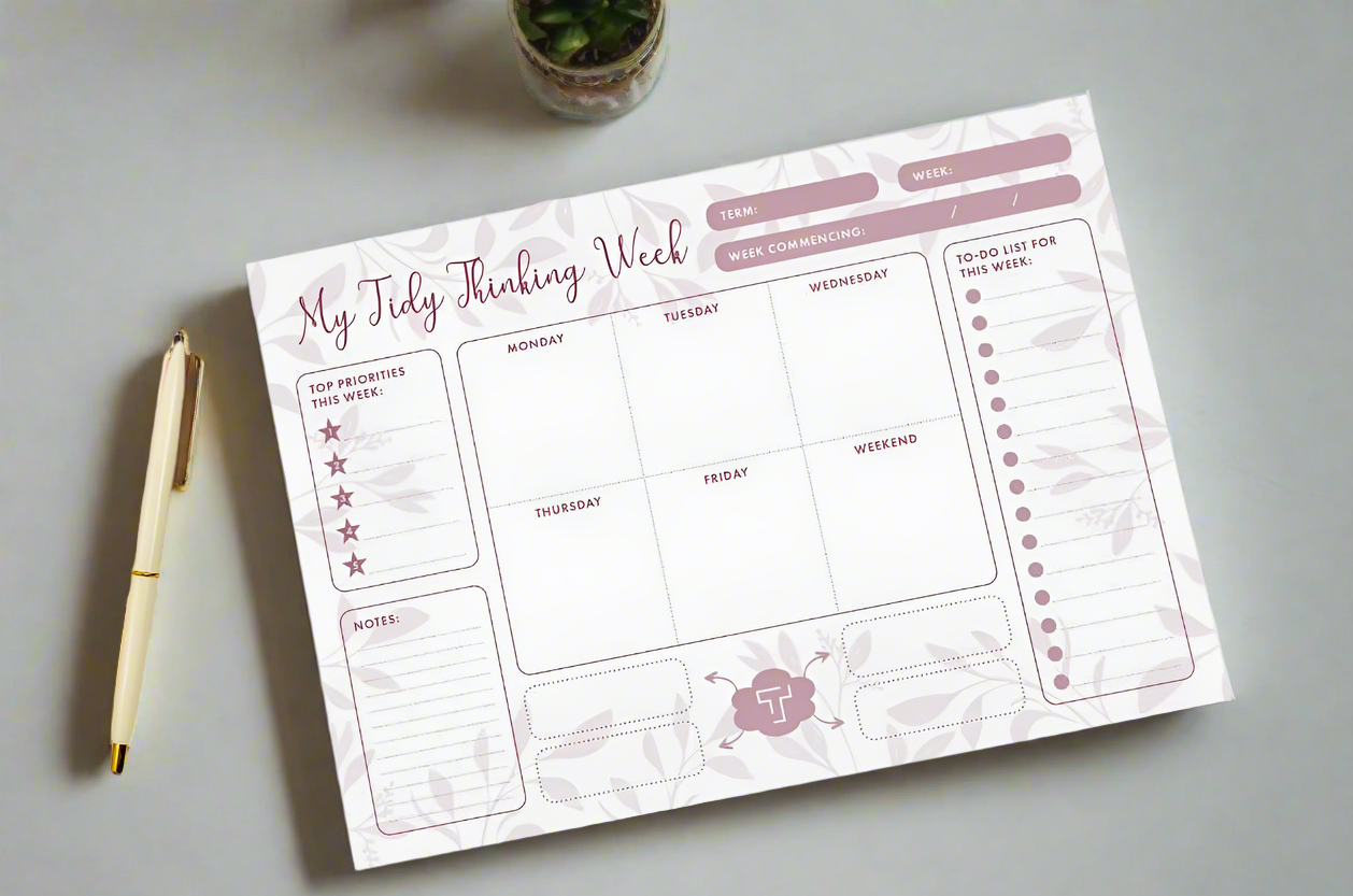 Purple Weekly Tear-off Pad
