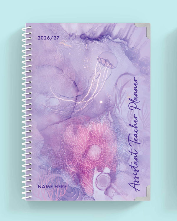 Coral Lullaby Spiral Assistant Teacher Planner