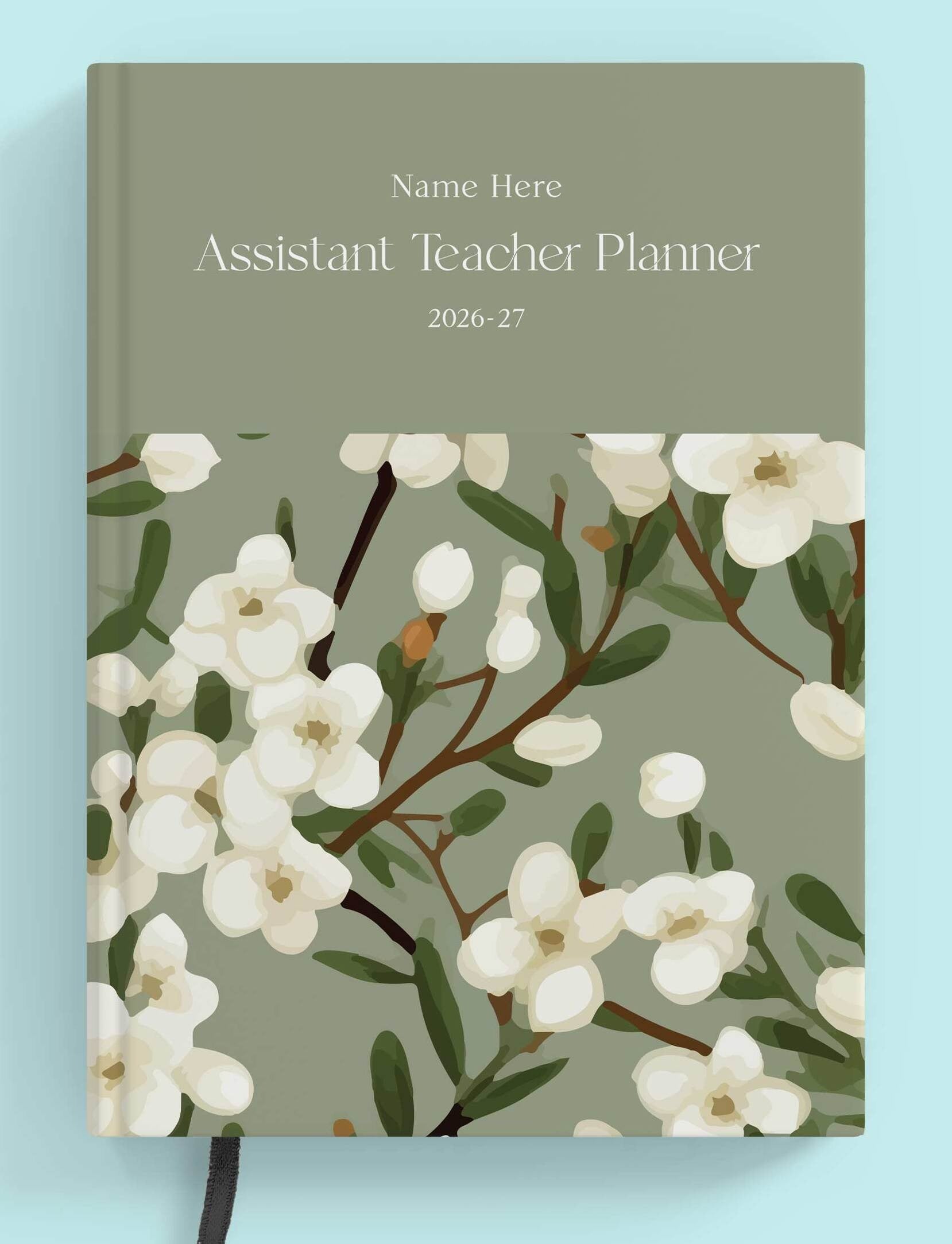 Emerald Blossom Book Assistant Teacher Planner