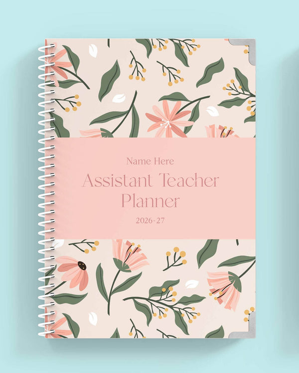 Posy Pink Spiral Assistant Teacher Planner