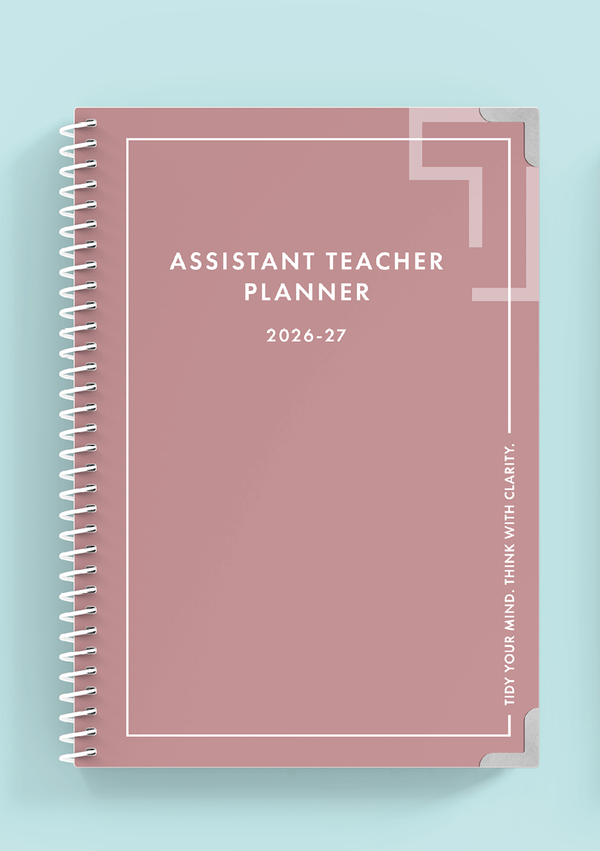 Dusky Pink Spiral Assistant Teacher Planner