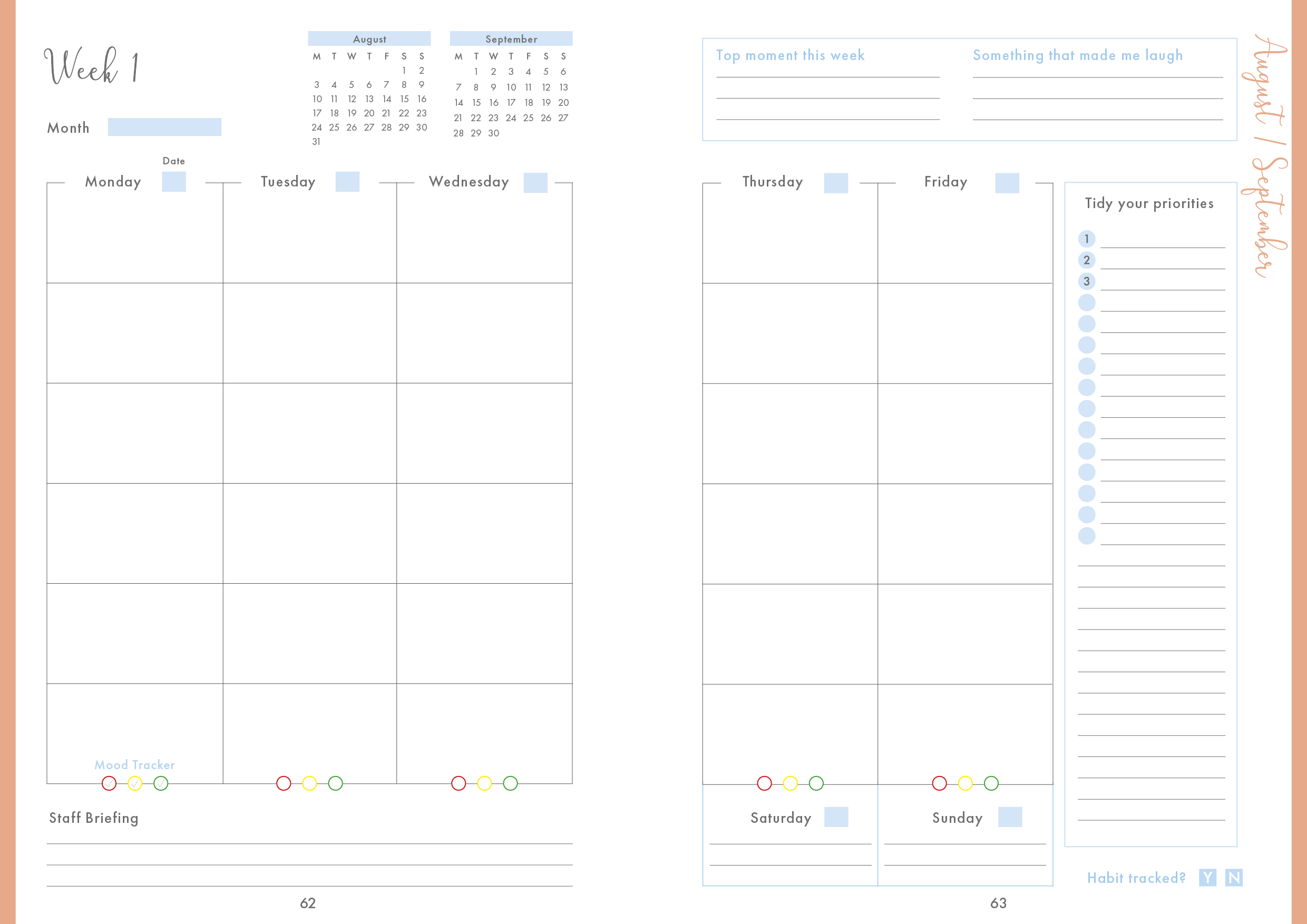2026-27 Slightly Damaged 'Slate Grey' Spiral Teacher Planner - CLEARANCE