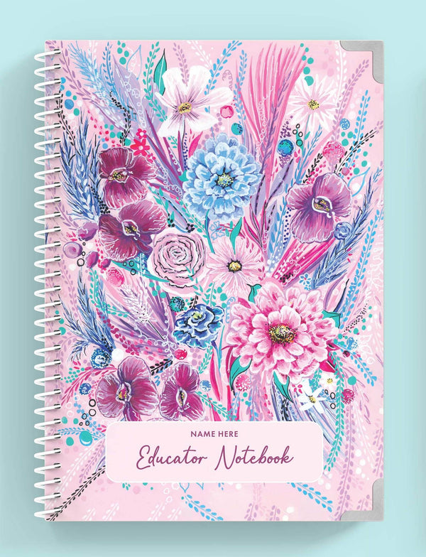 Aurora Bloom Spiral Educator Notebook