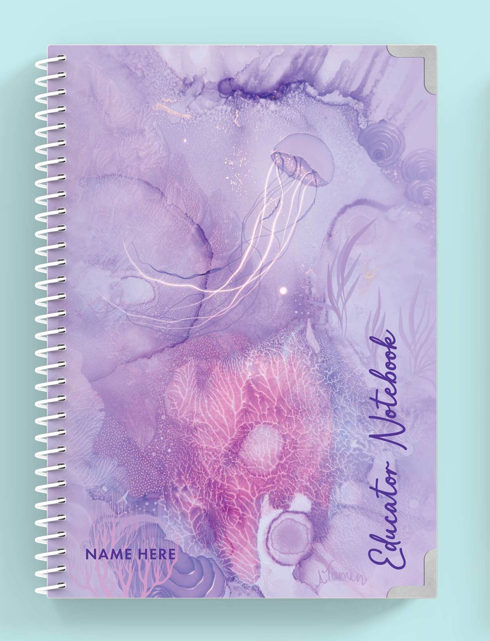 Coral Lullaby Spiral Educator Notebook