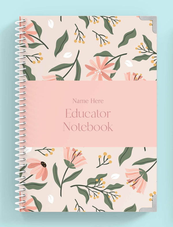 Posy Pink Spiral Educator Notebook