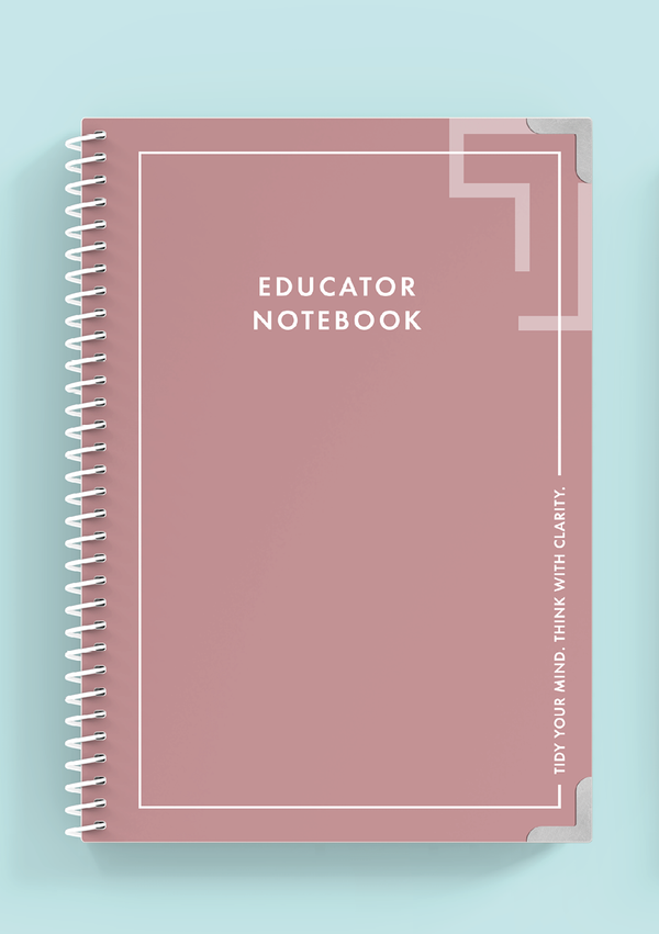Dusky Pink Spiral Educator Notebook