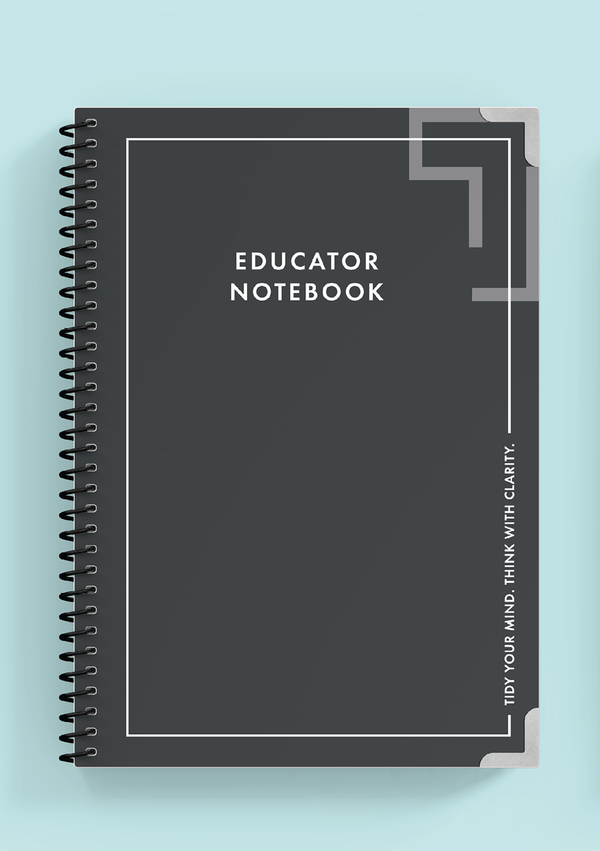 Slate Grey Spiral Educator Notebook