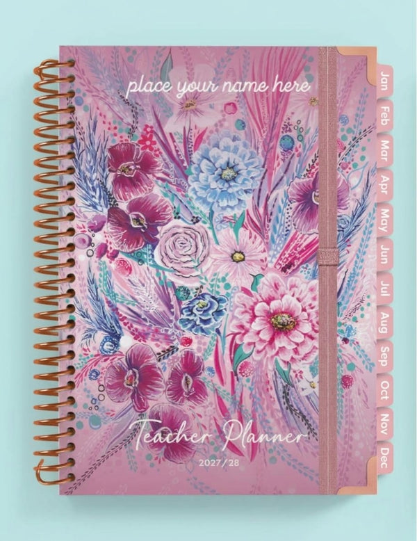 Pink Monthly Planner Tabs