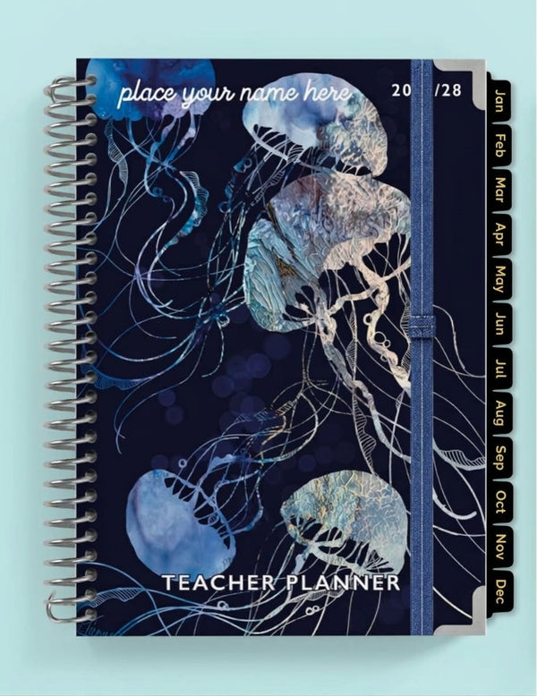 Black Monthly Planner Tabs