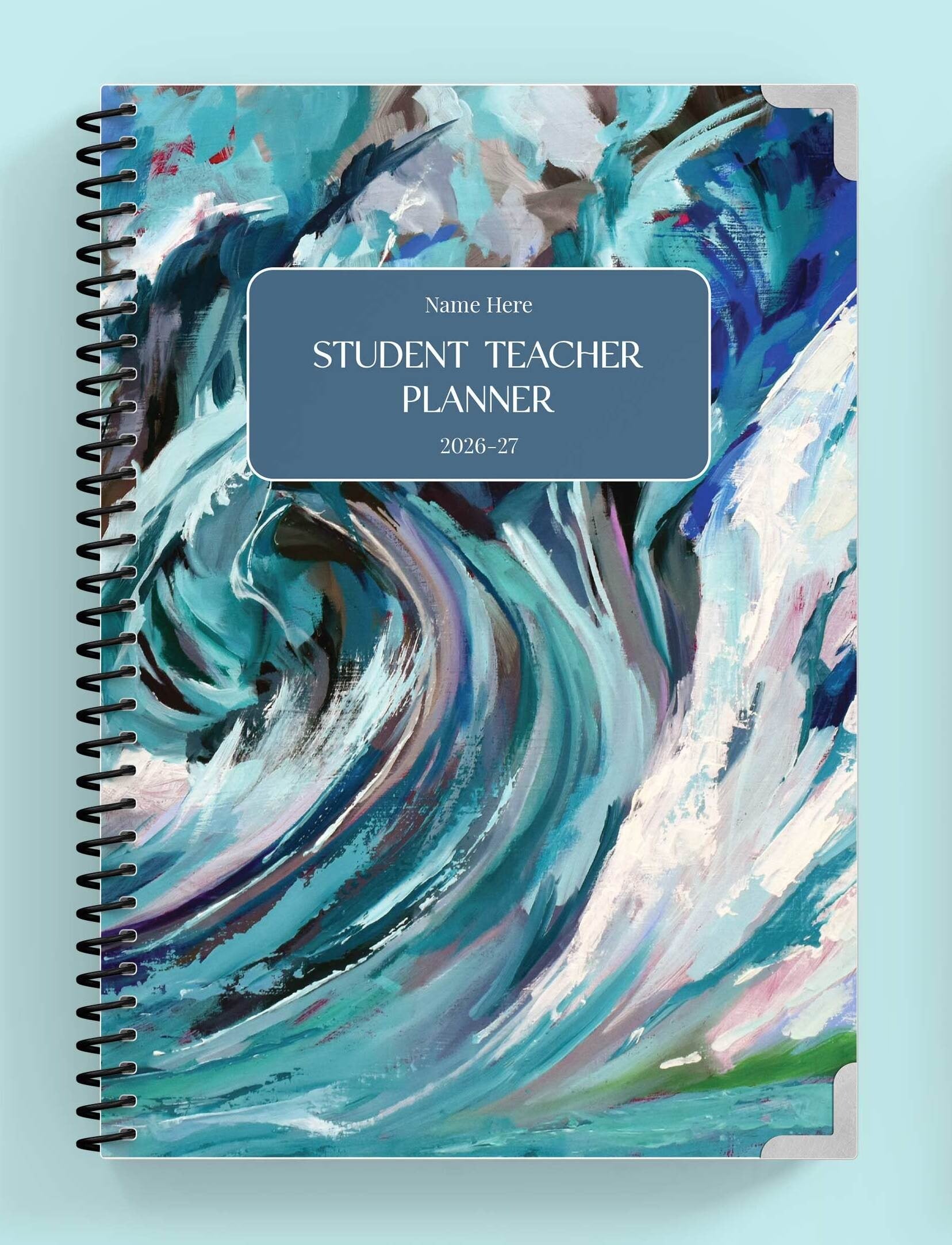 'Calm In The Chaos' Spiral Student Teacher Planner