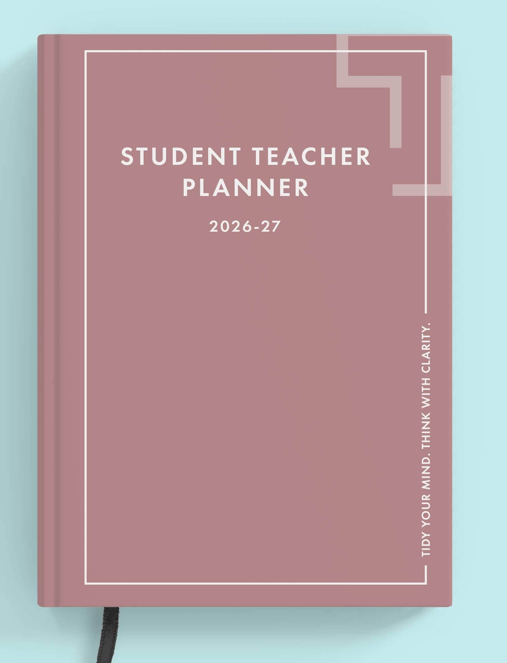 Dusky Pink Book Student Teacher Planner