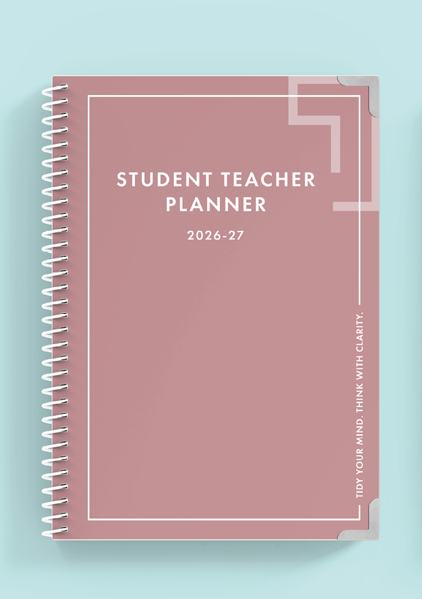 Dusky Pink Spiral Student Teacher Planner