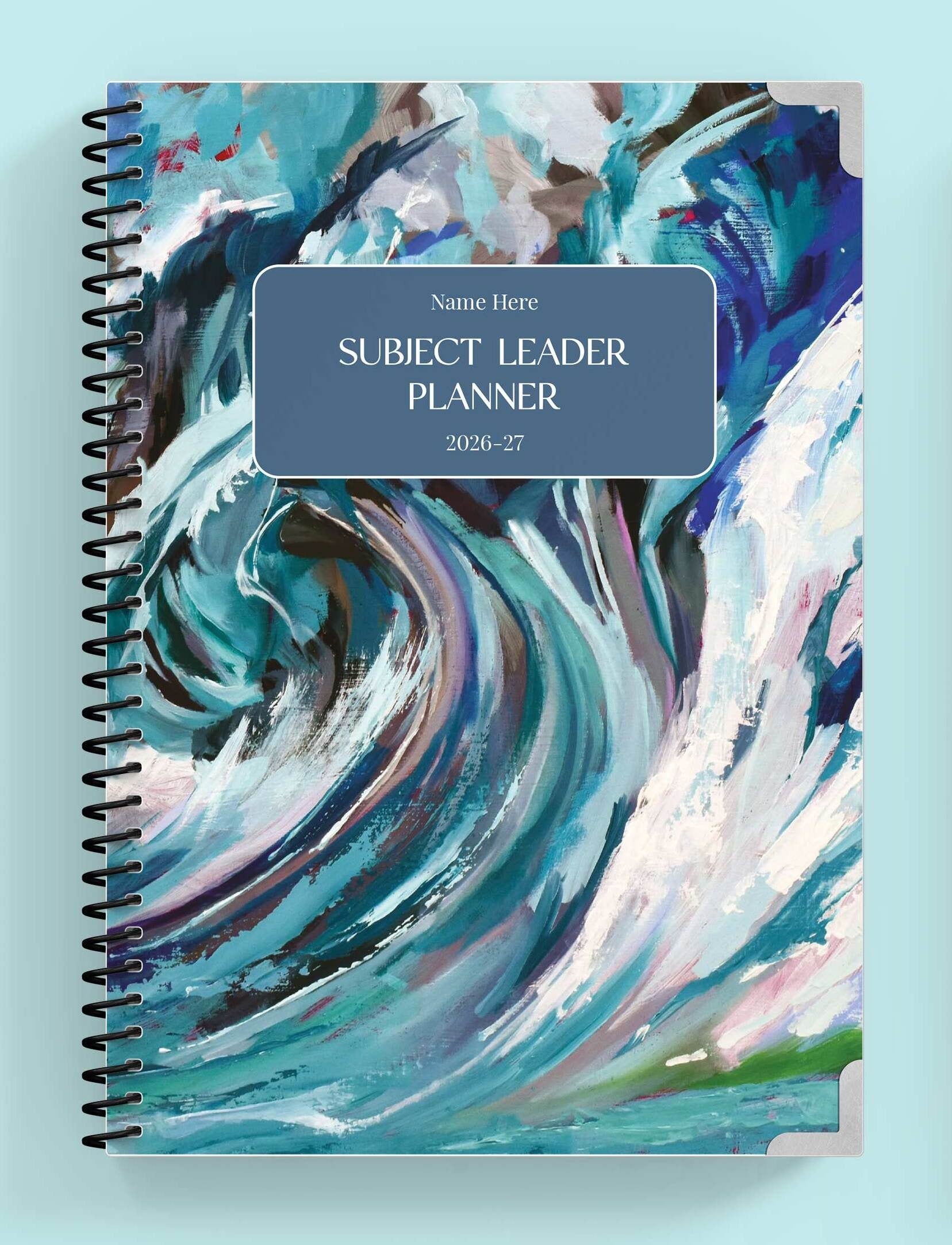 'Calm In The Chaos' Spiral Subject Leader Planner