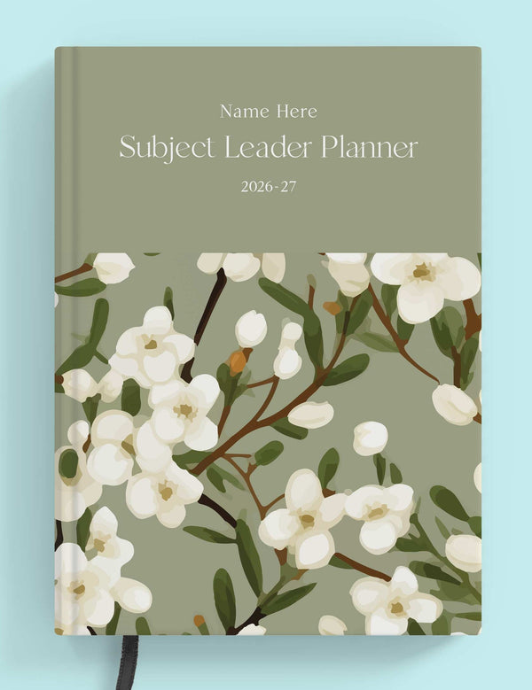 Emerald Blossom Book Subject Leader Planner