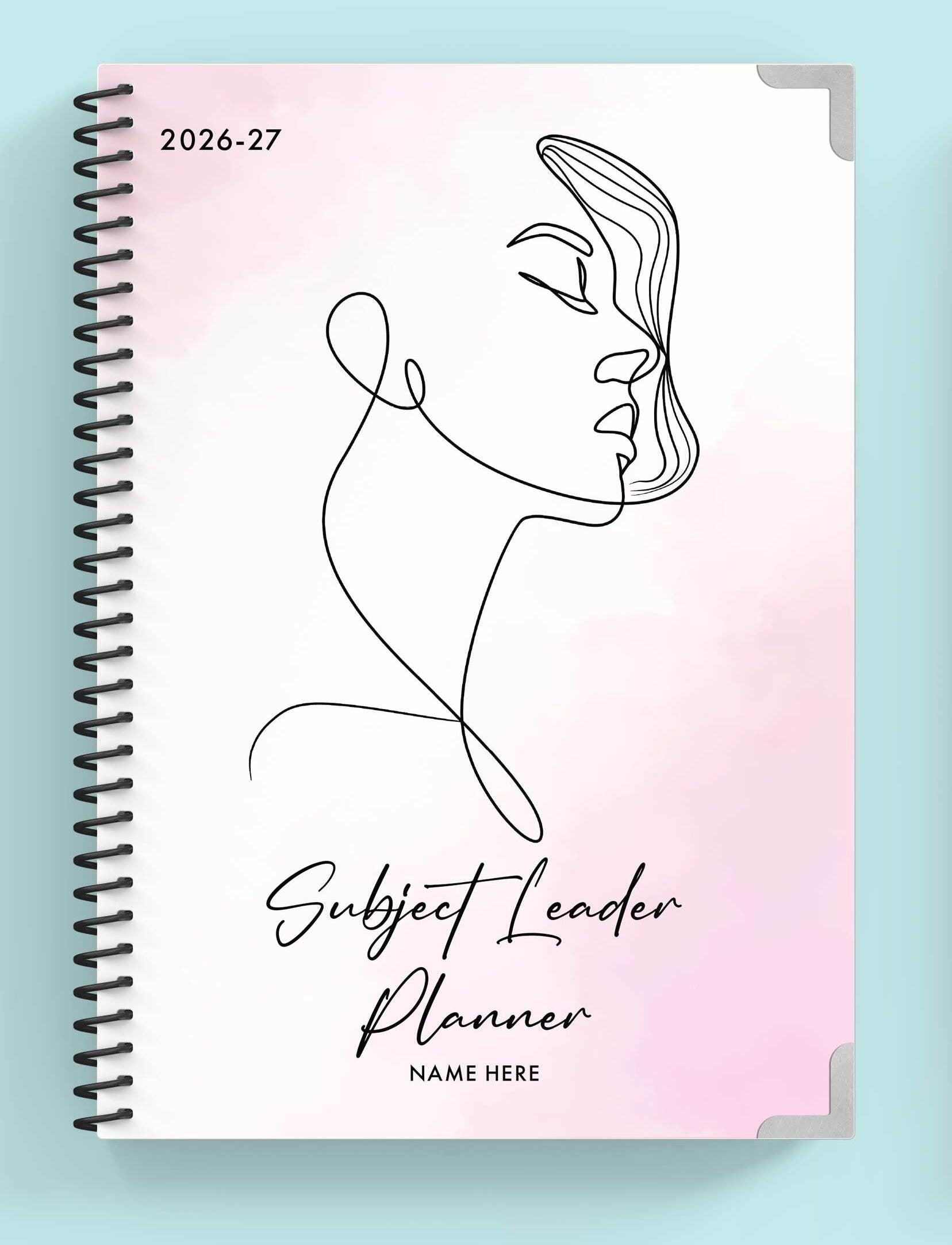 Feminine Elegance Spiral Subject Leader Planner