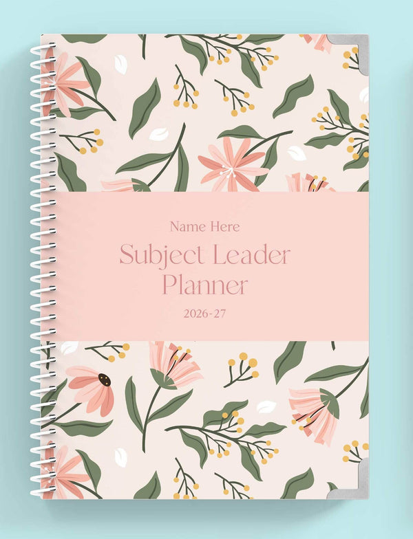 Posy Pink Spiral Subject Leader Planner