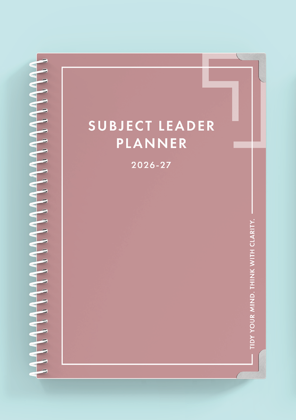 Dusky Pink Spiral Subject Leader Planner