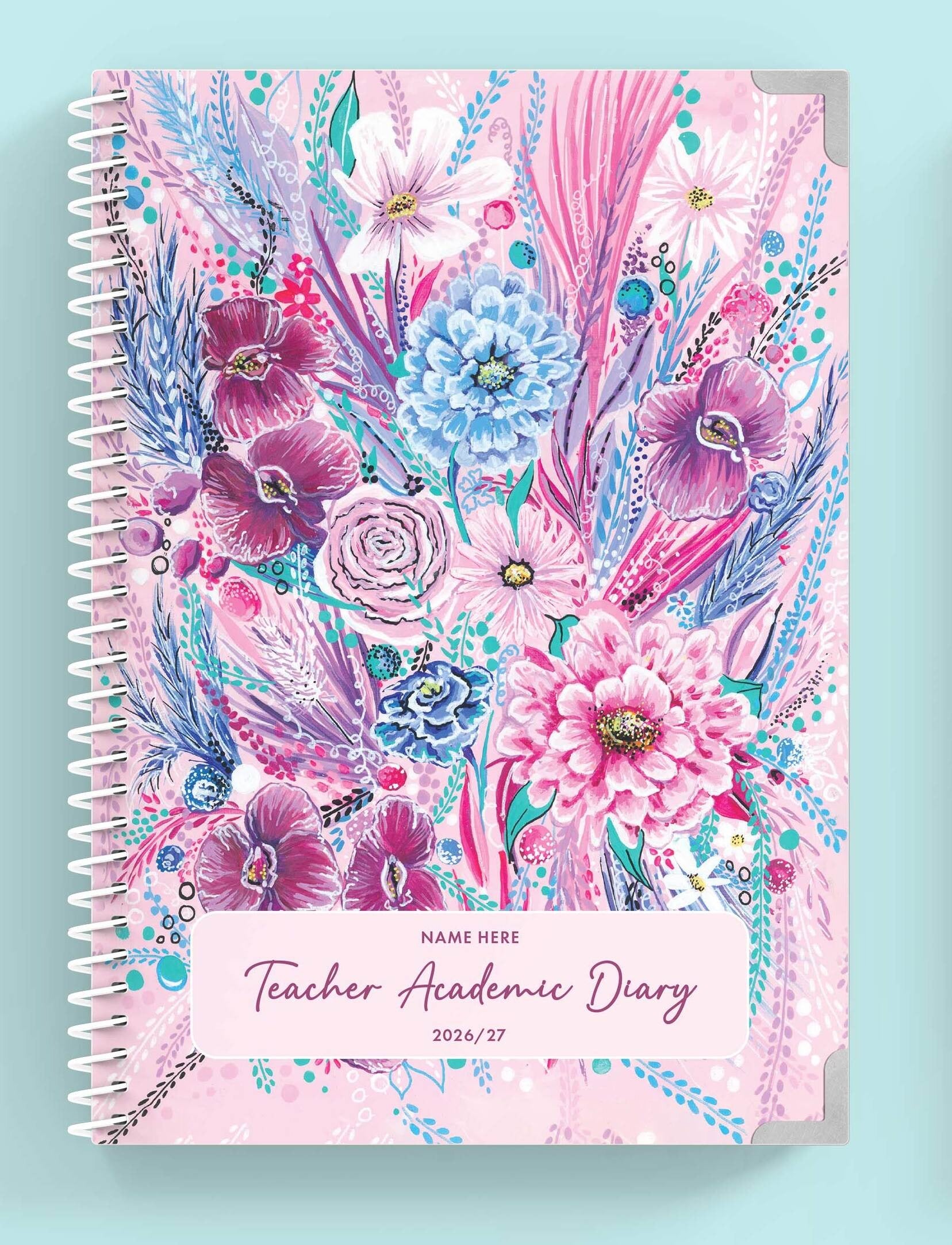 Aurora Bloom Spiral Teacher Academic Diary