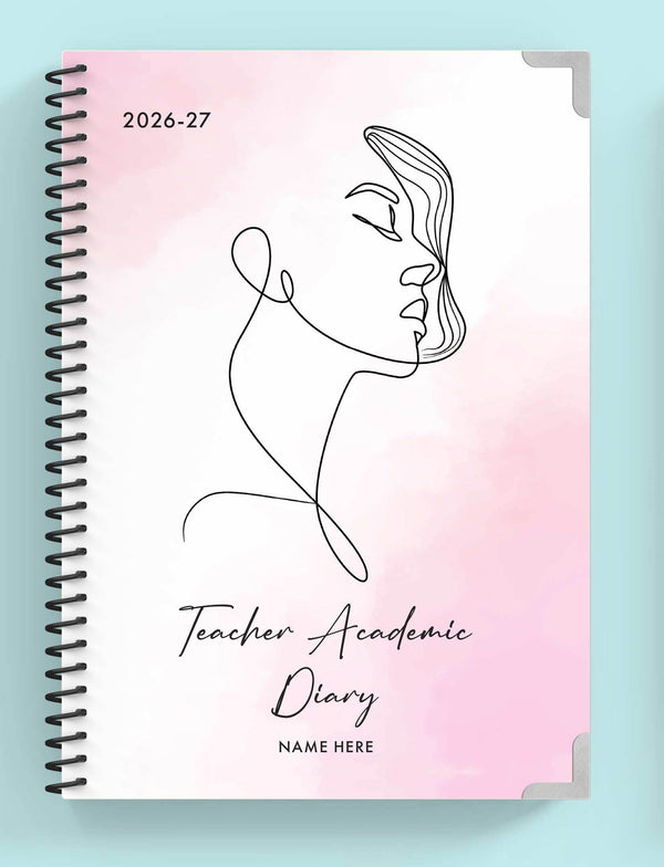 Feminine Elegance Spiral Teacher Academic Diary