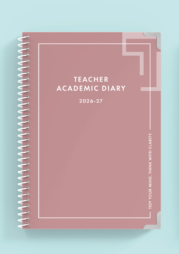 Dusky Pink Spiral Teacher Academic Diary