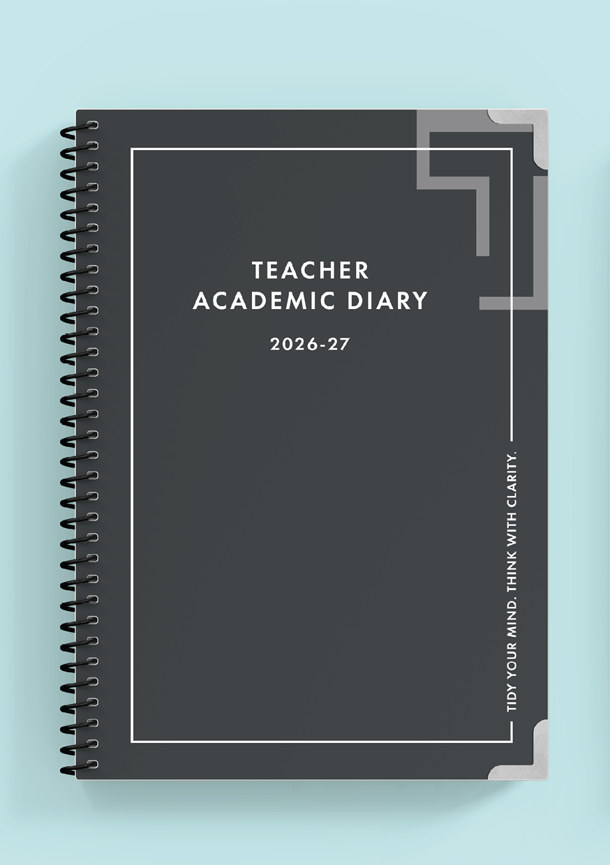 Slate Grey Spiral Teacher Academic Diary