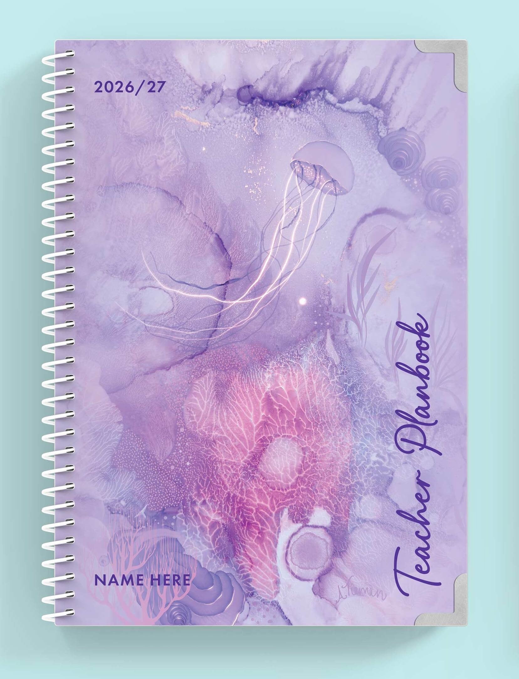 Coral Lullaby Spiral Teacher Planbook