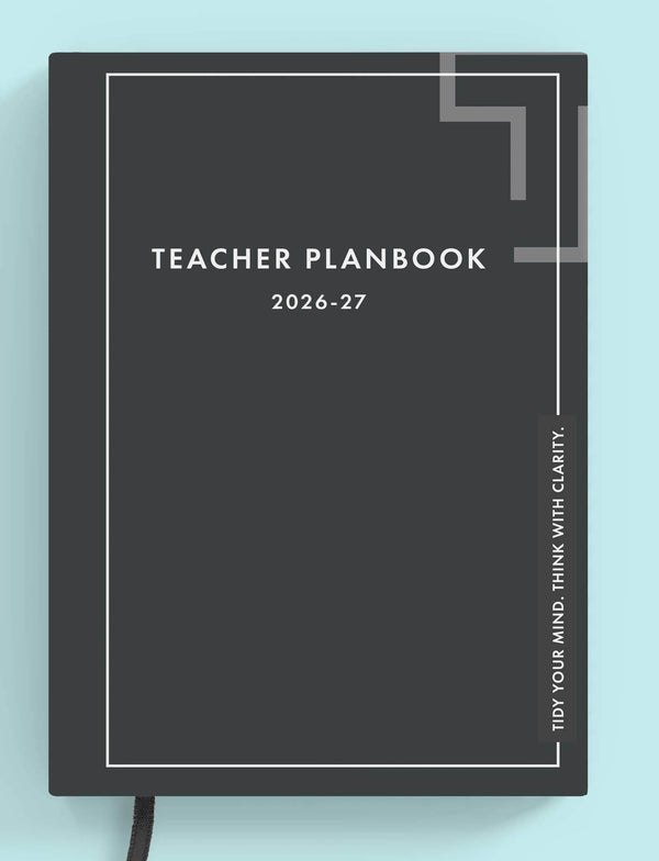 Slate Grey Book Teacher Planbook