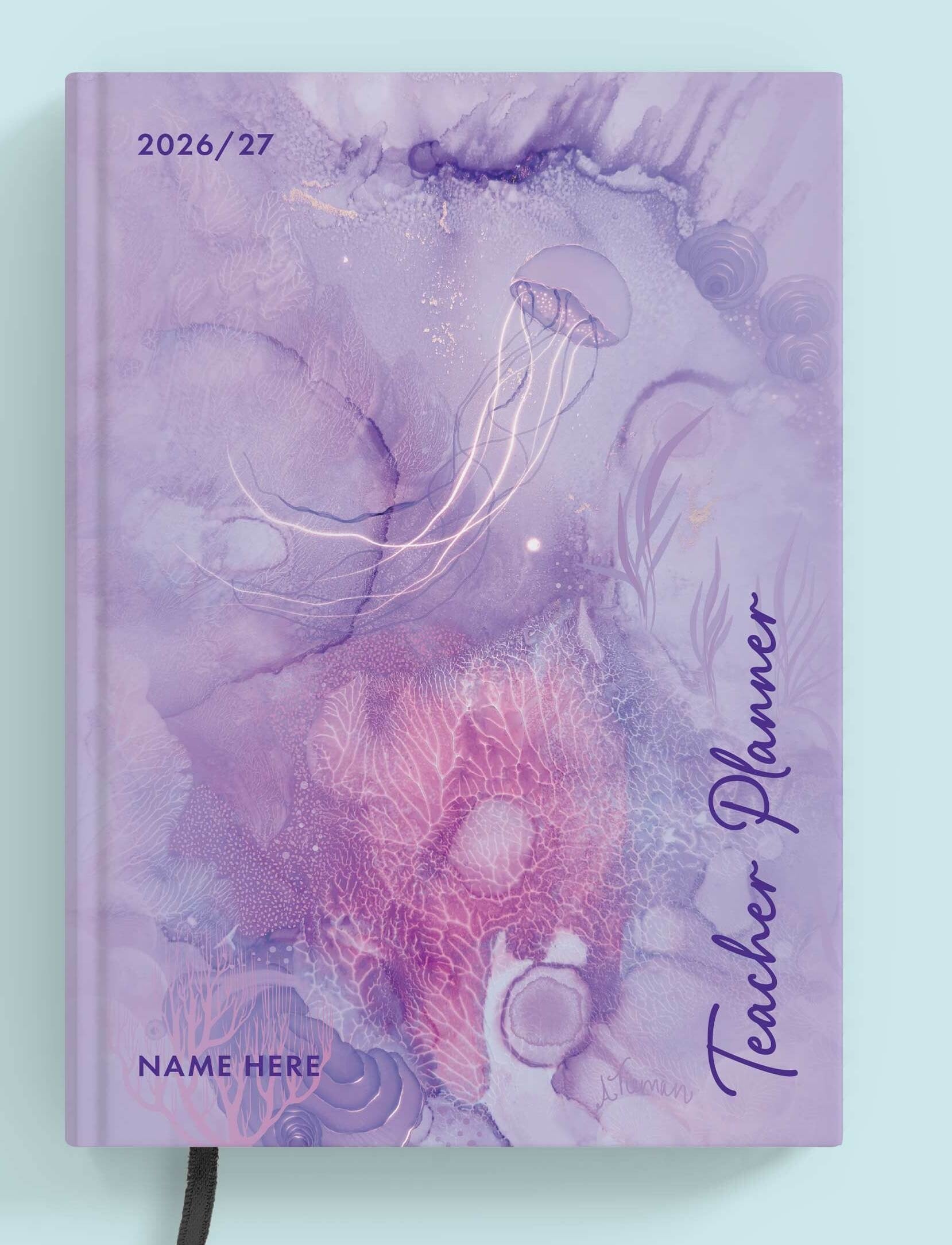 Coral Lullaby Book Teacher Planner