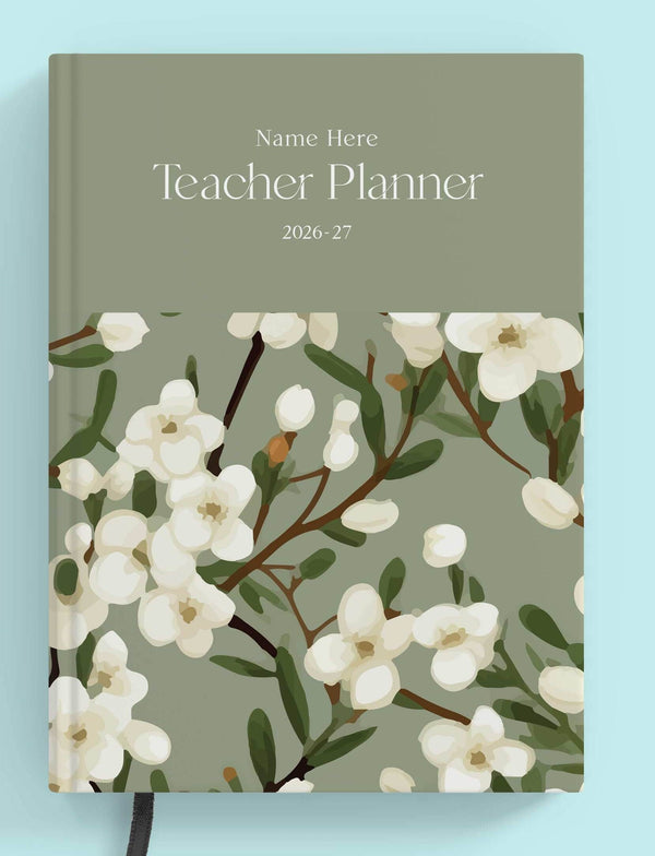 Emerald Blossom Book Teacher Planner