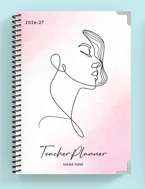 Feminine Elegance Spiral Teacher Planner
