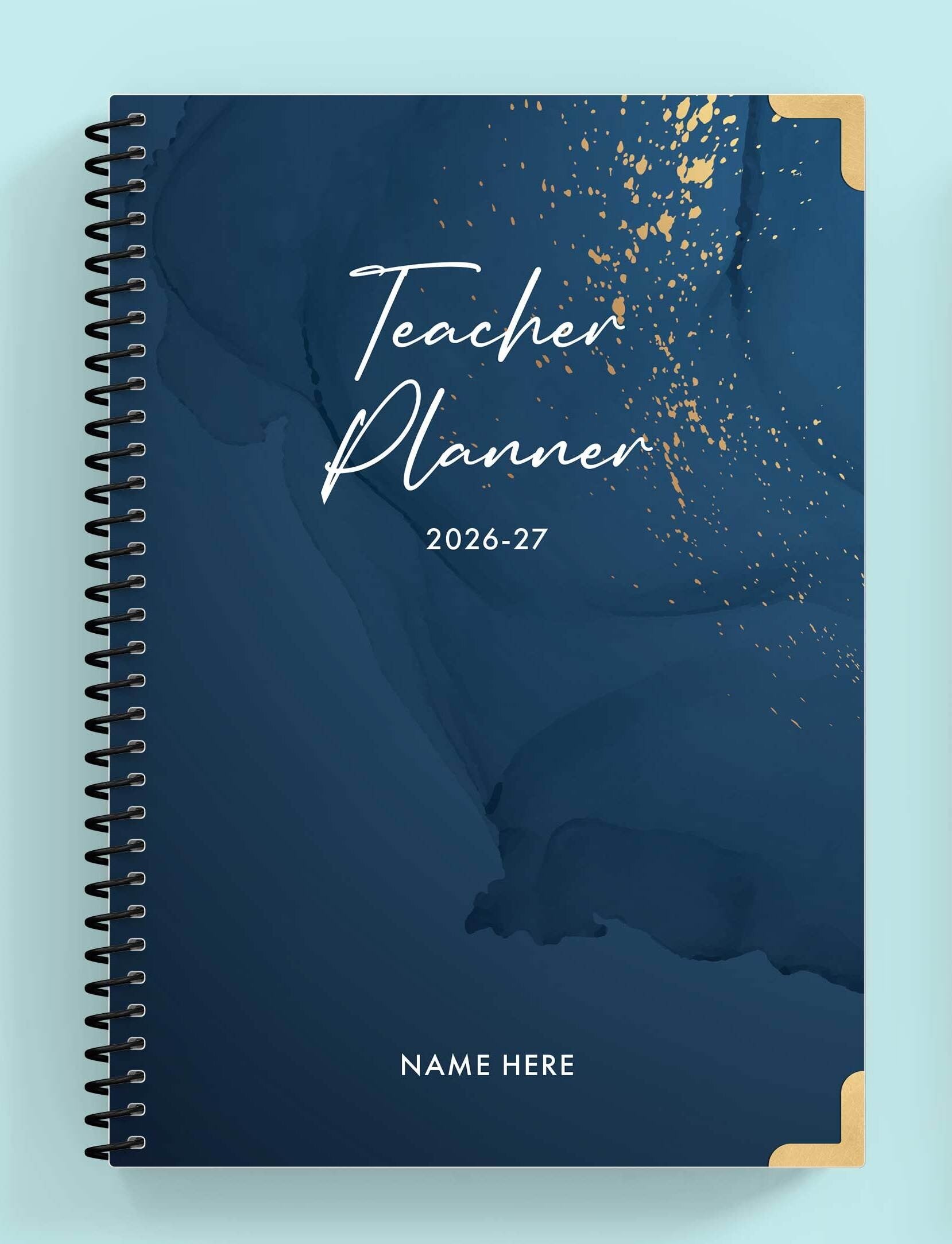 Stellar Sparkle Spiral Teacher Planner