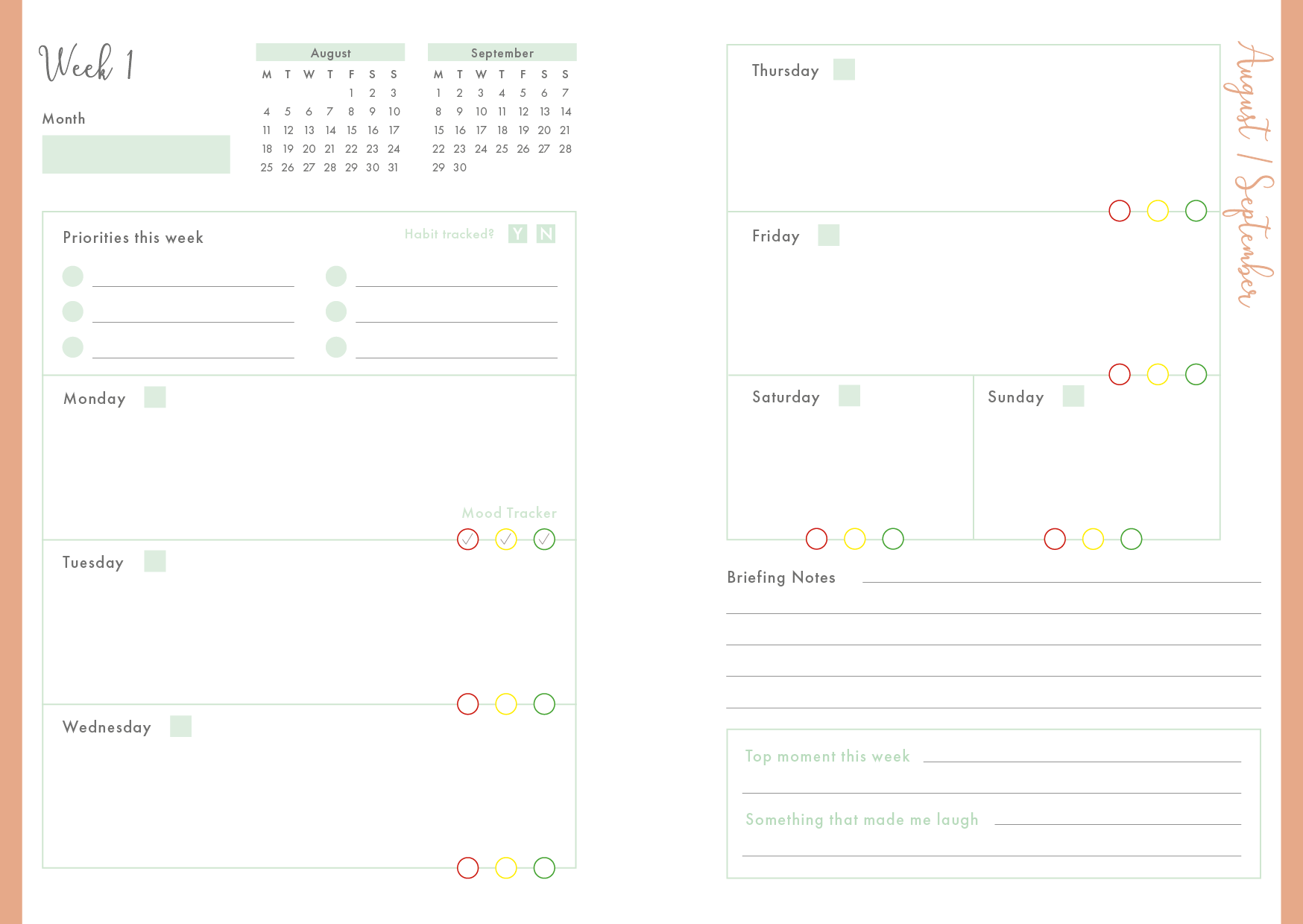 Emerald Blossom - Spiral Teaching Assistant Planner