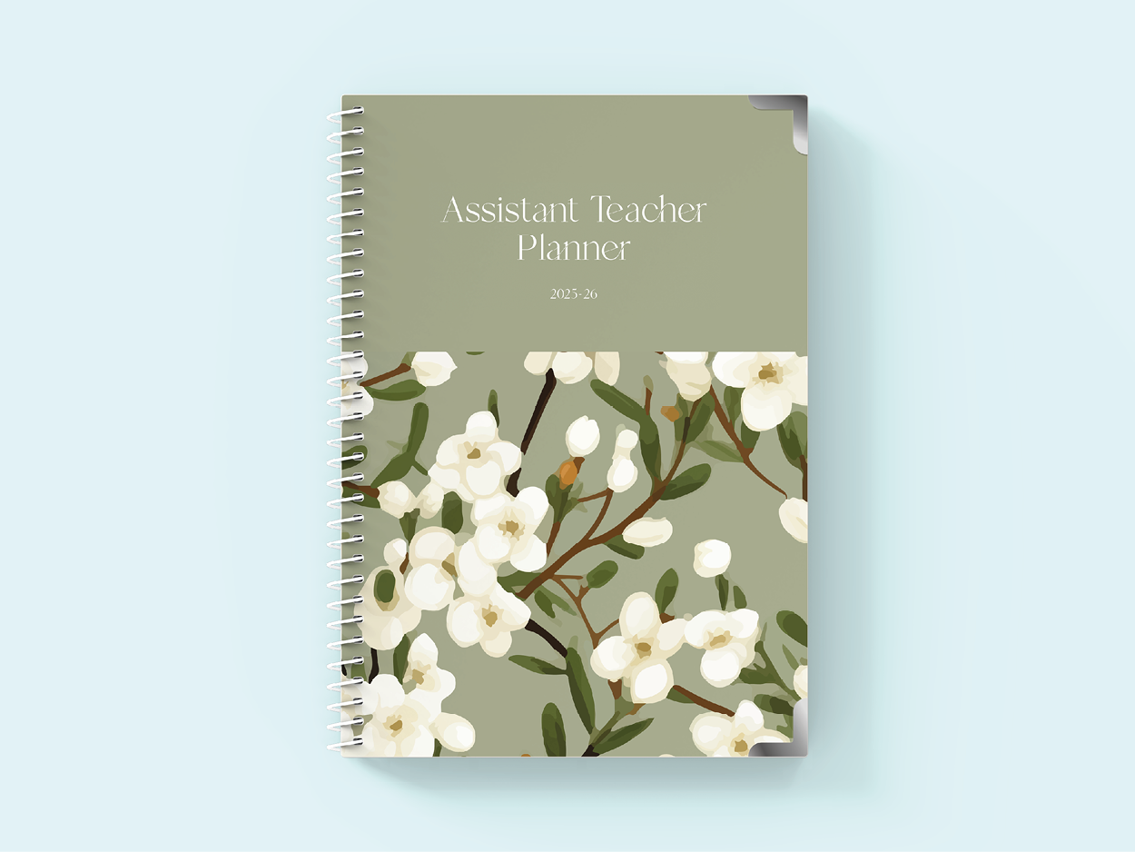 Emerald Blossom - Spiral Teaching Assistant Planner