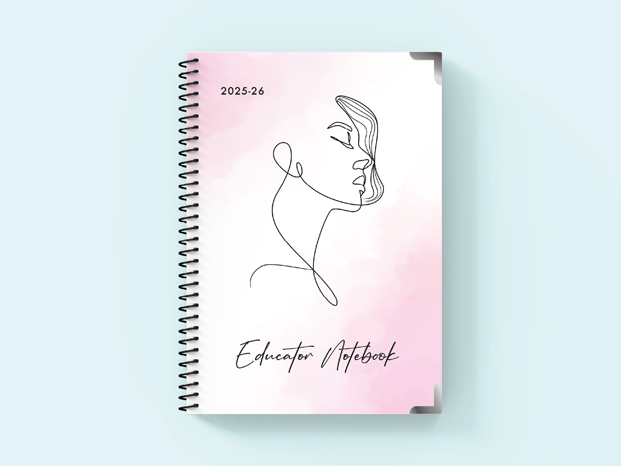 Feminine Elegance - Spiral Educator Notebook