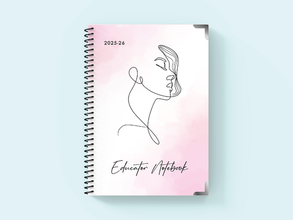 Feminine Elegance - Spiral Educator Notebook