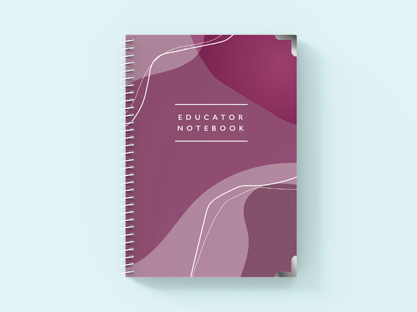 Plum Tide - Spiral Educator Notebook