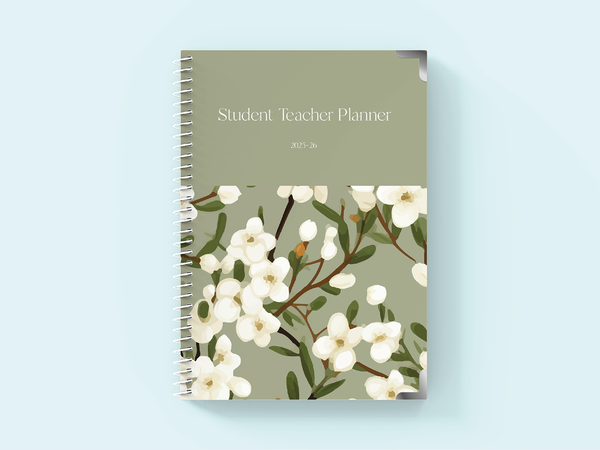 Emerald Blossom - Spiral Student Teacher Planner