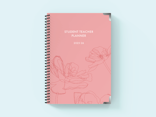 Floral Whisper - Spiral Student Teacher Planner
