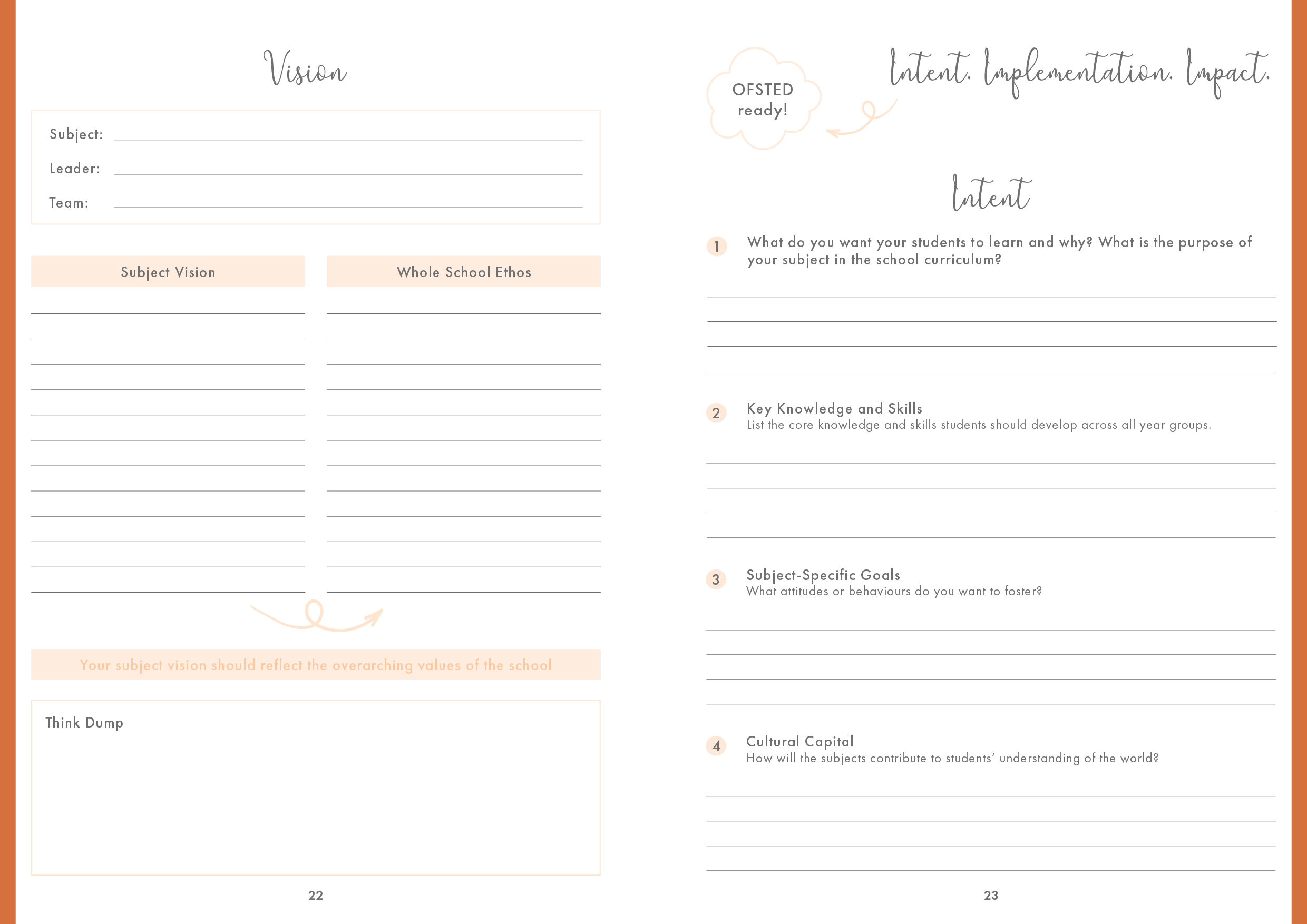 Starry Night - Spiral Subject Leader Planner