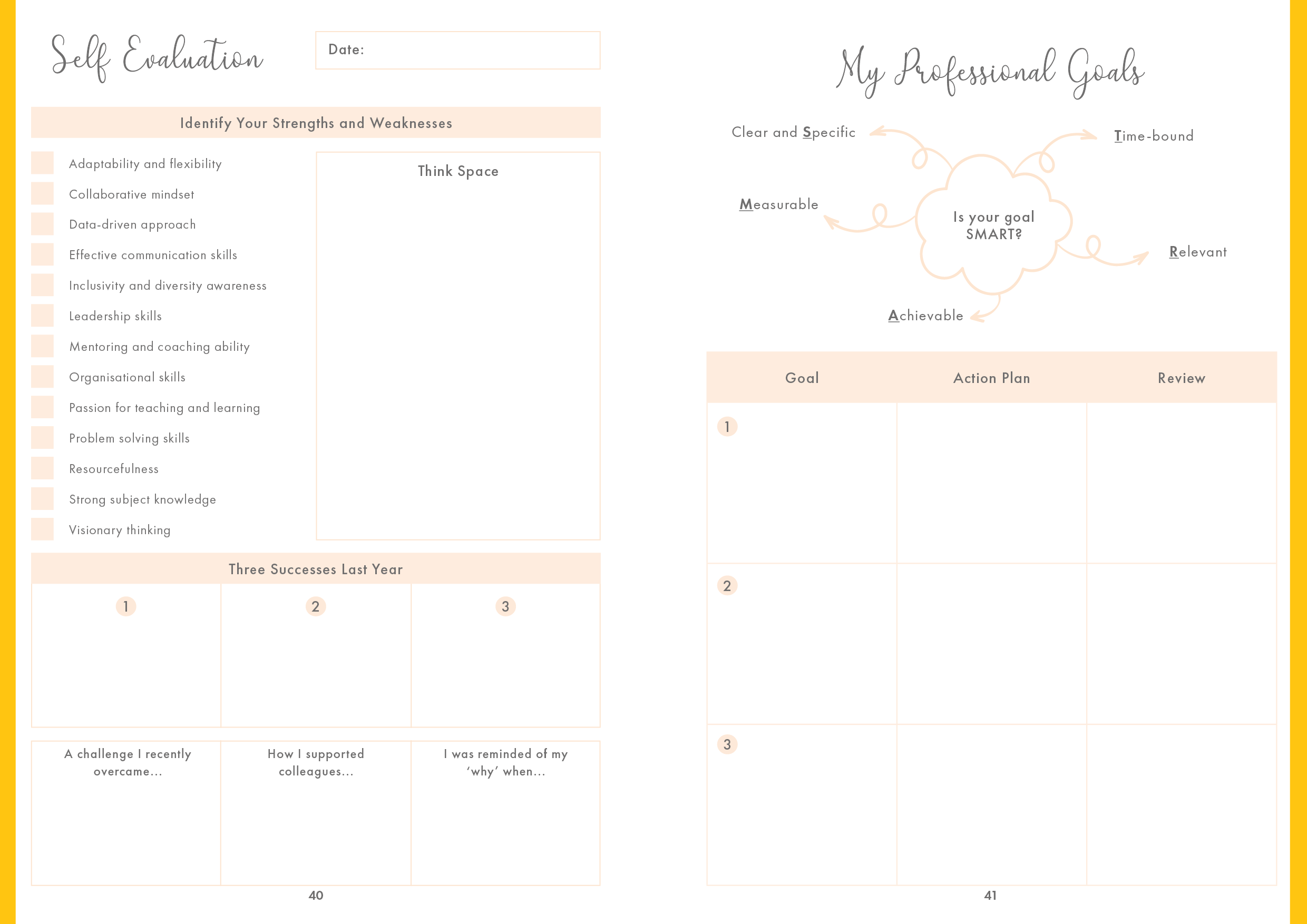 Starry Night - Spiral Subject Leader Planner