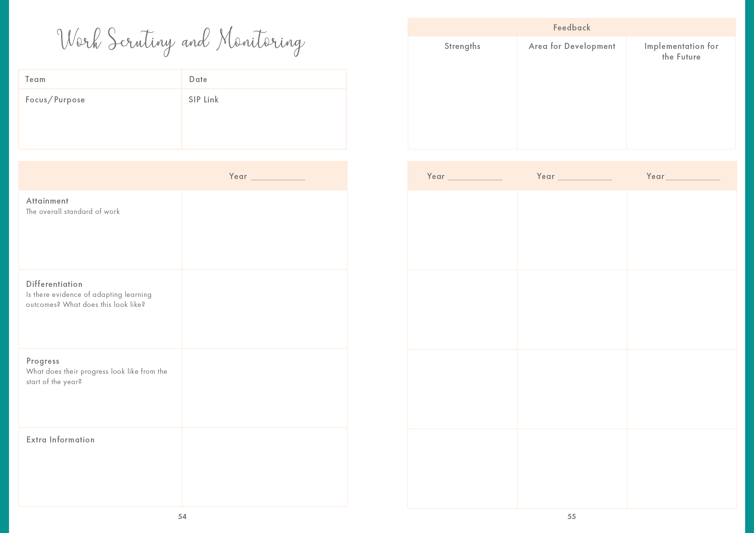 Starry Night - Spiral Subject Leader Planner