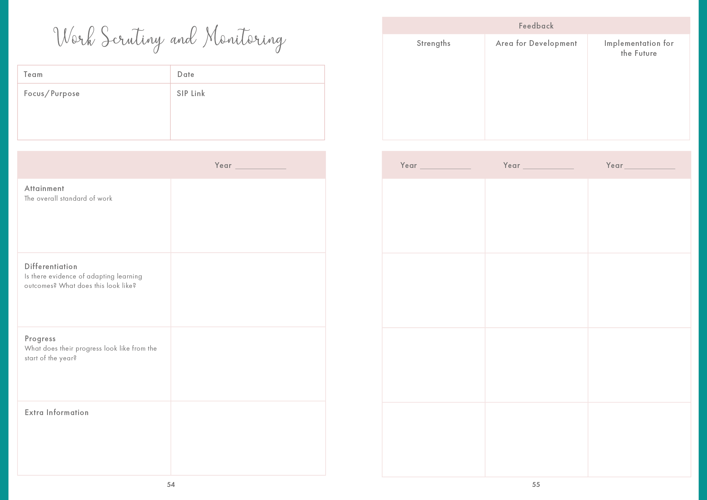 Floral Whisper - Spiral Subject Leader Planner – Tidy Think