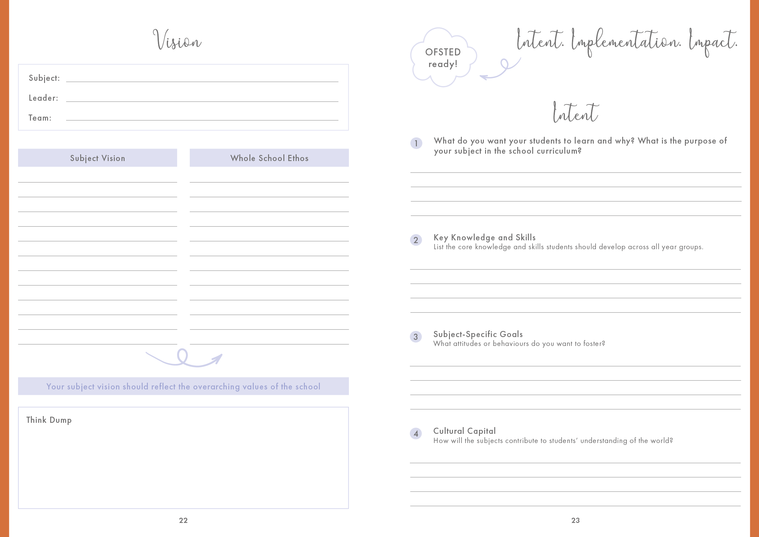 Plum Tide - Spiral Subject Leader Planner