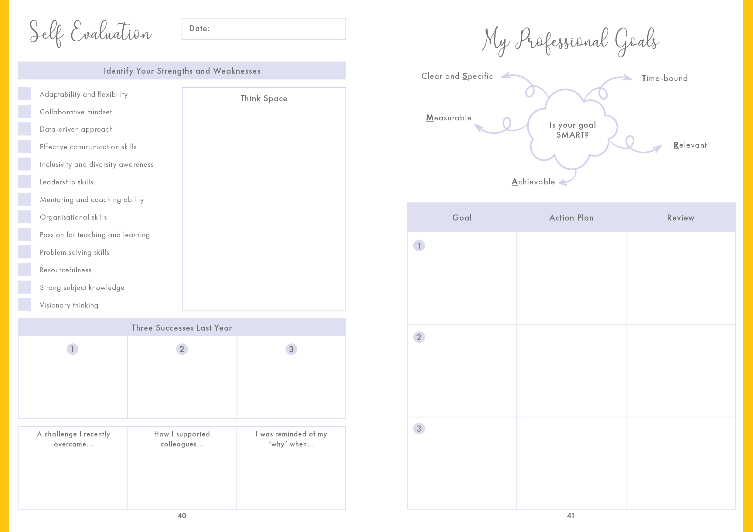 Plum Tide - Spiral Subject Leader Planner