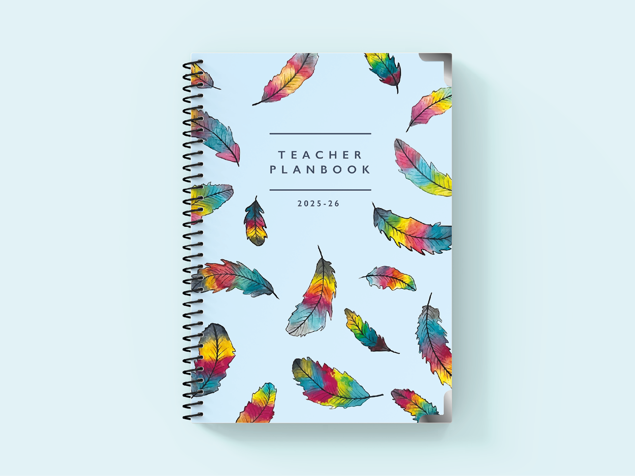 Rainbow Plume - Spiral Teacher Planbook