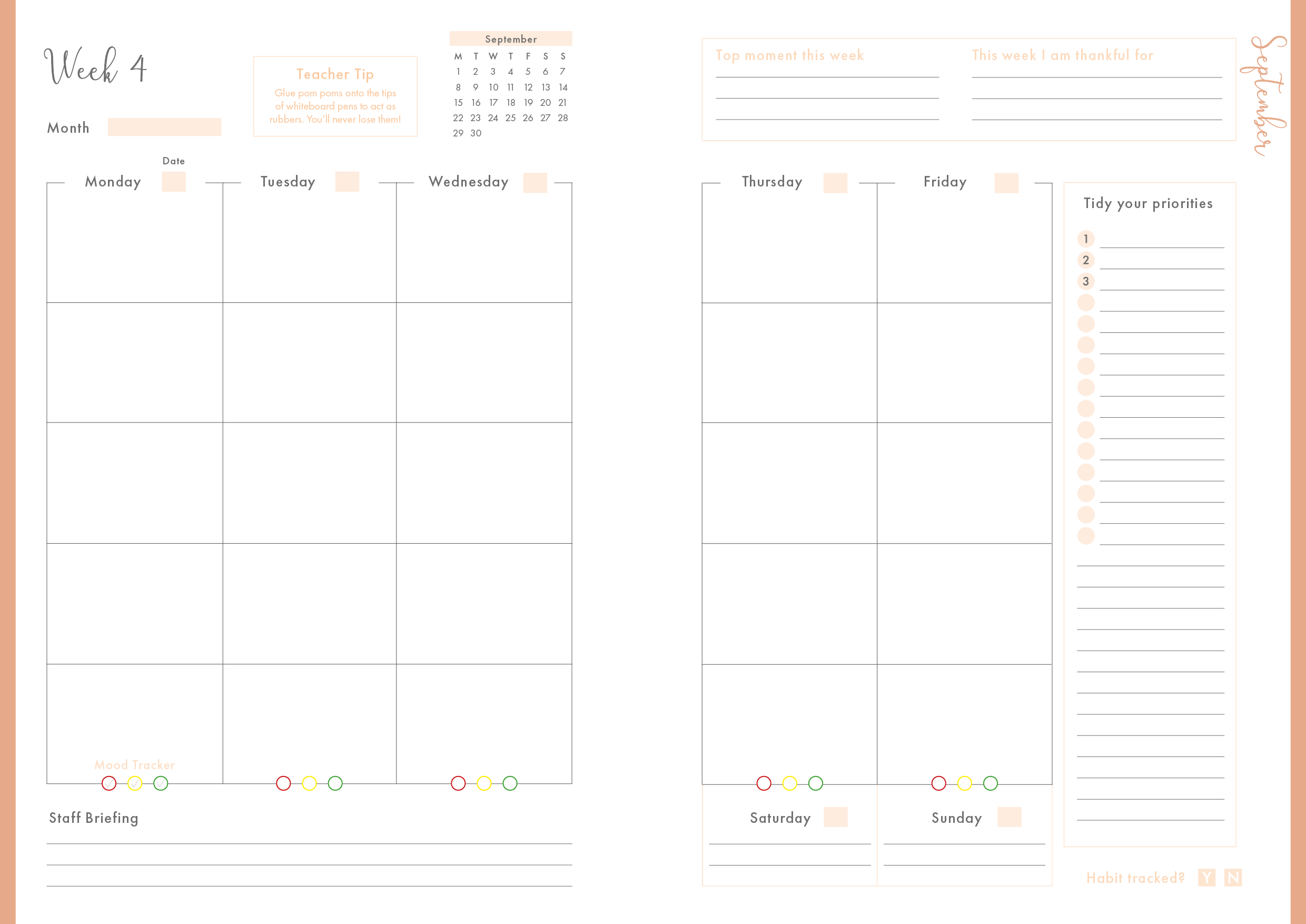 Starry Night - Spiral Teacher Planner