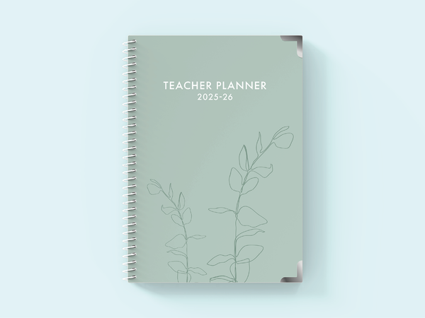 Botanical Serenity - Spiral Teacher Planner