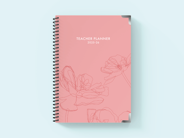 Floral Whisper - Spiral Teacher Planner